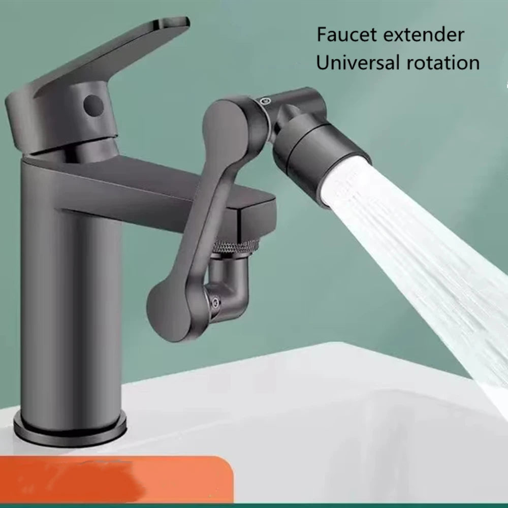 AquaTwist™ 1080° Rotating Faucet Sprayer – Universal Metal Tap Extender with Aerator Nozzle & 22/24mm Adaptor
