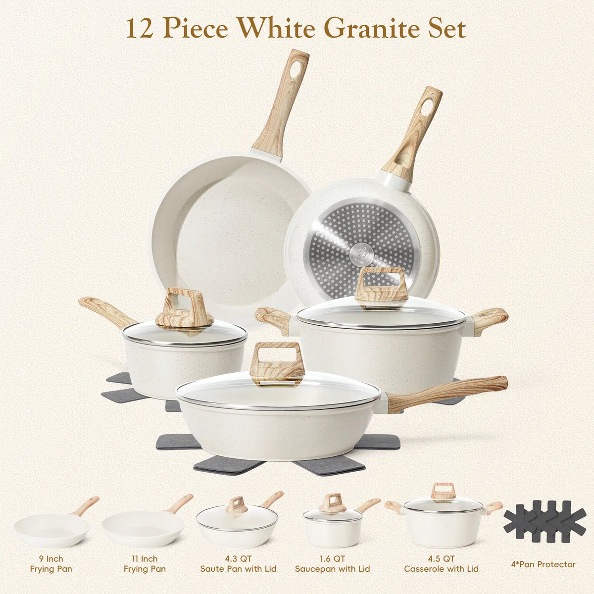Granite Induction Cookware Set