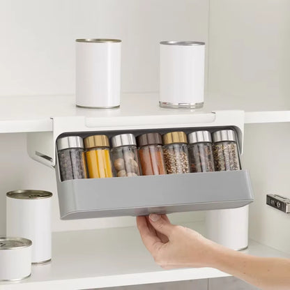 Self-Adhesive Kitchen Spice Rack – Wall-Mounted Storage Organizer for a Clutter-Free Kitchen